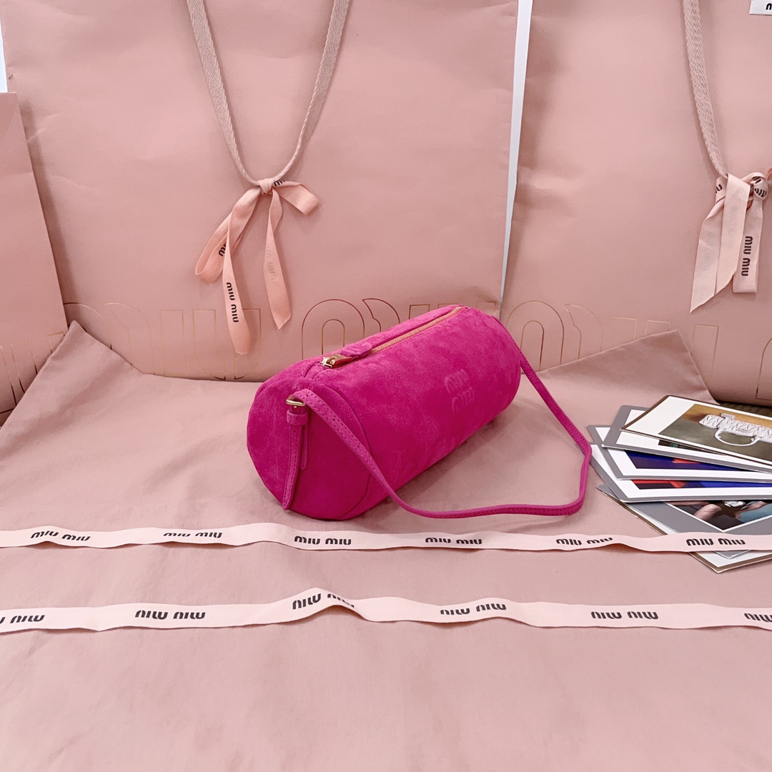 M1um1u suede pouch-22 x 9 x 9cm