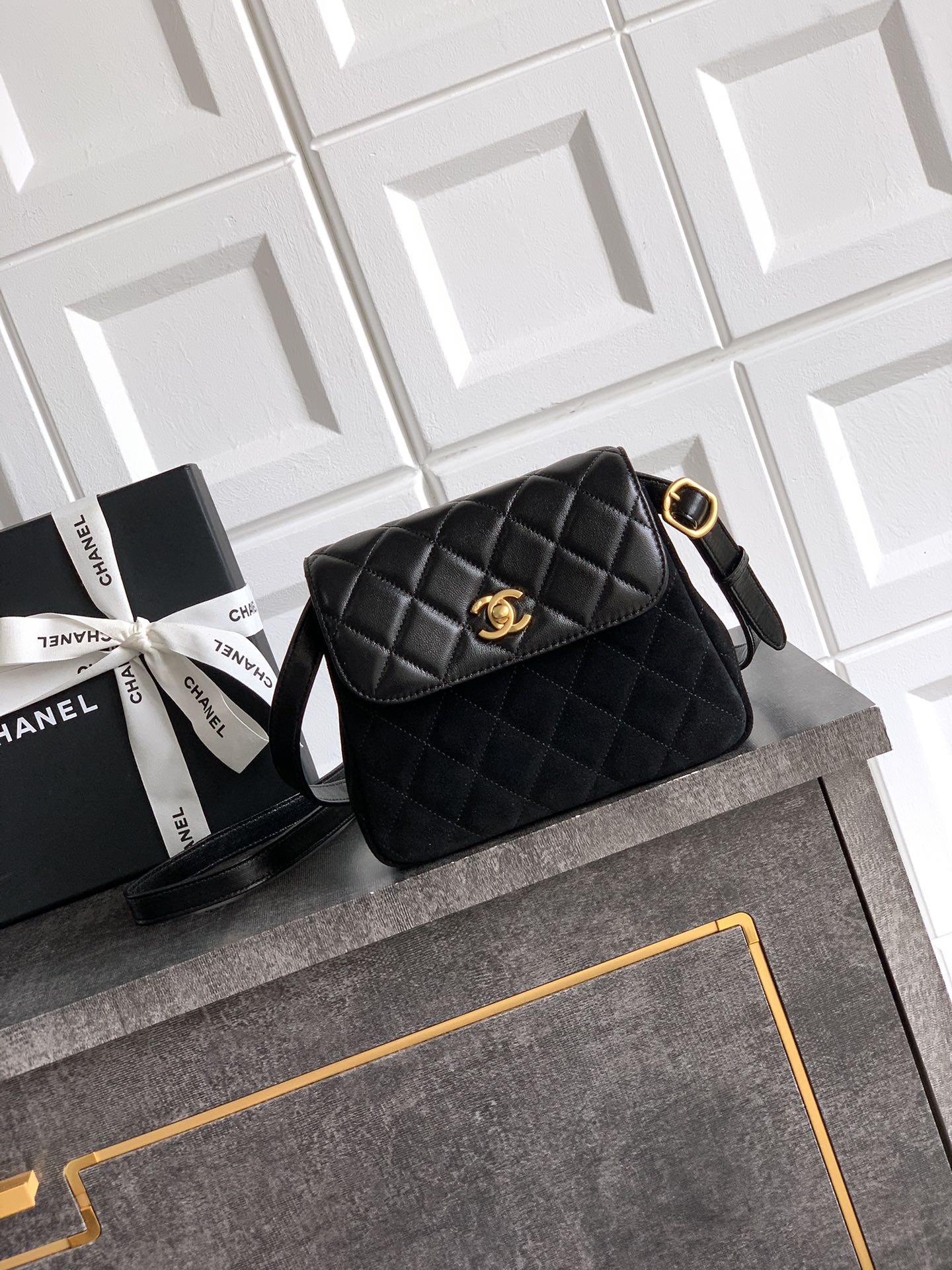 Ch@nel Flap Bag-14.5 X 18 X 6.5CM