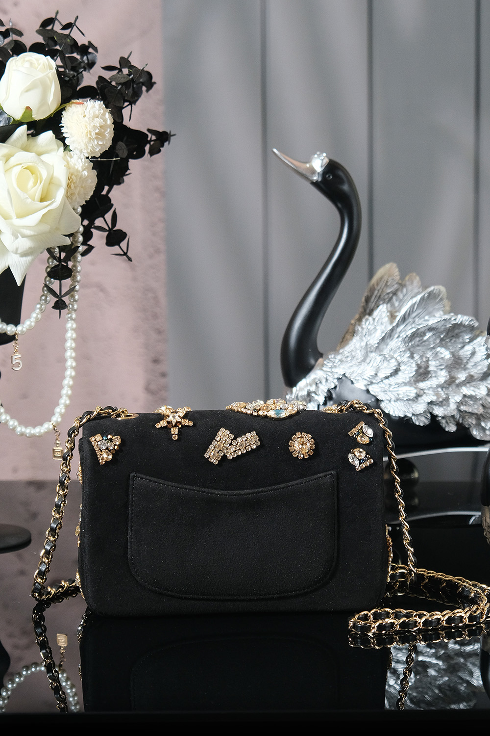 Ch@nel Flap Bag-13*20*7CM