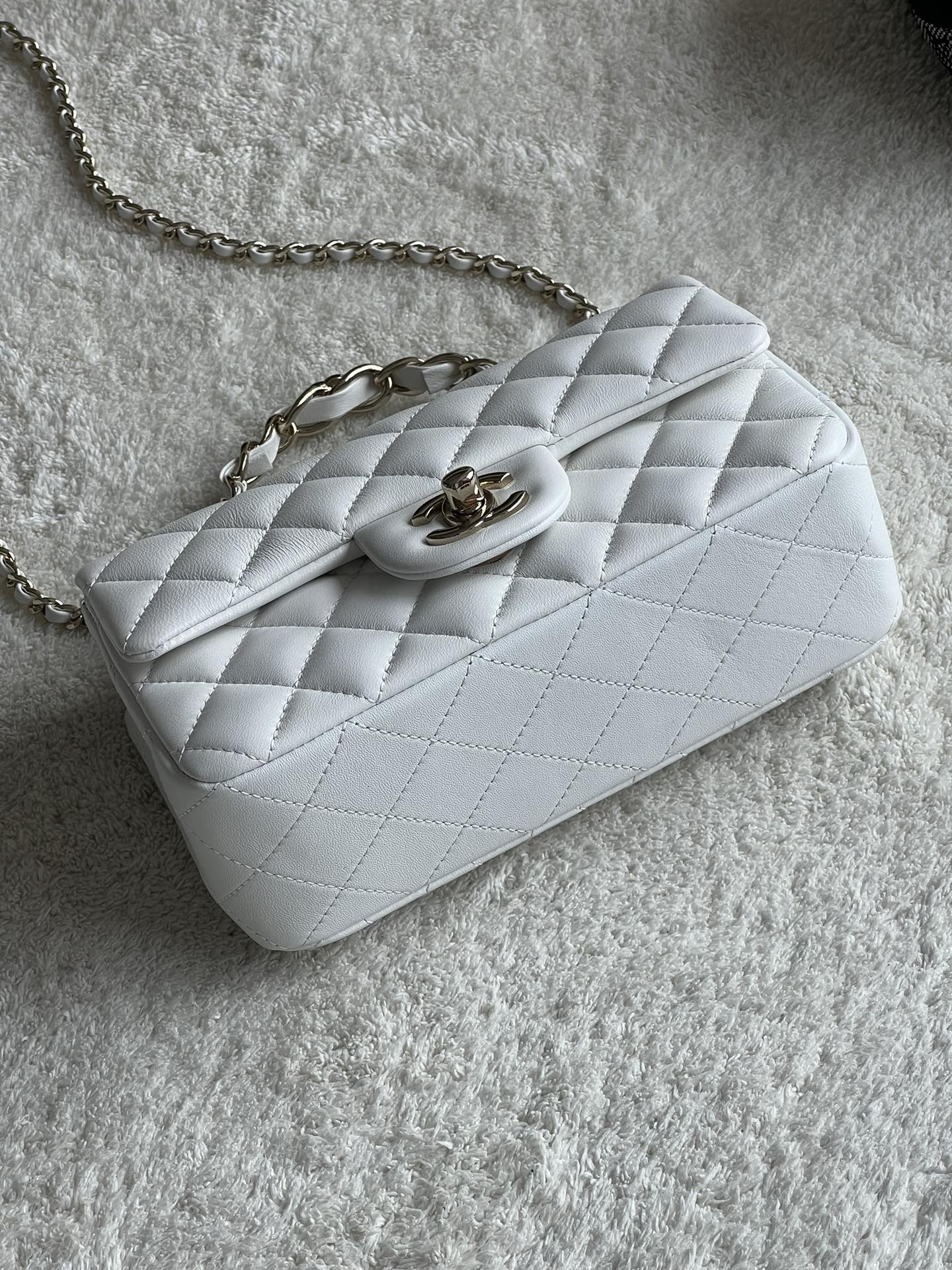 Ch@nel Flap Bag Mini CF handle -20*12*6cm