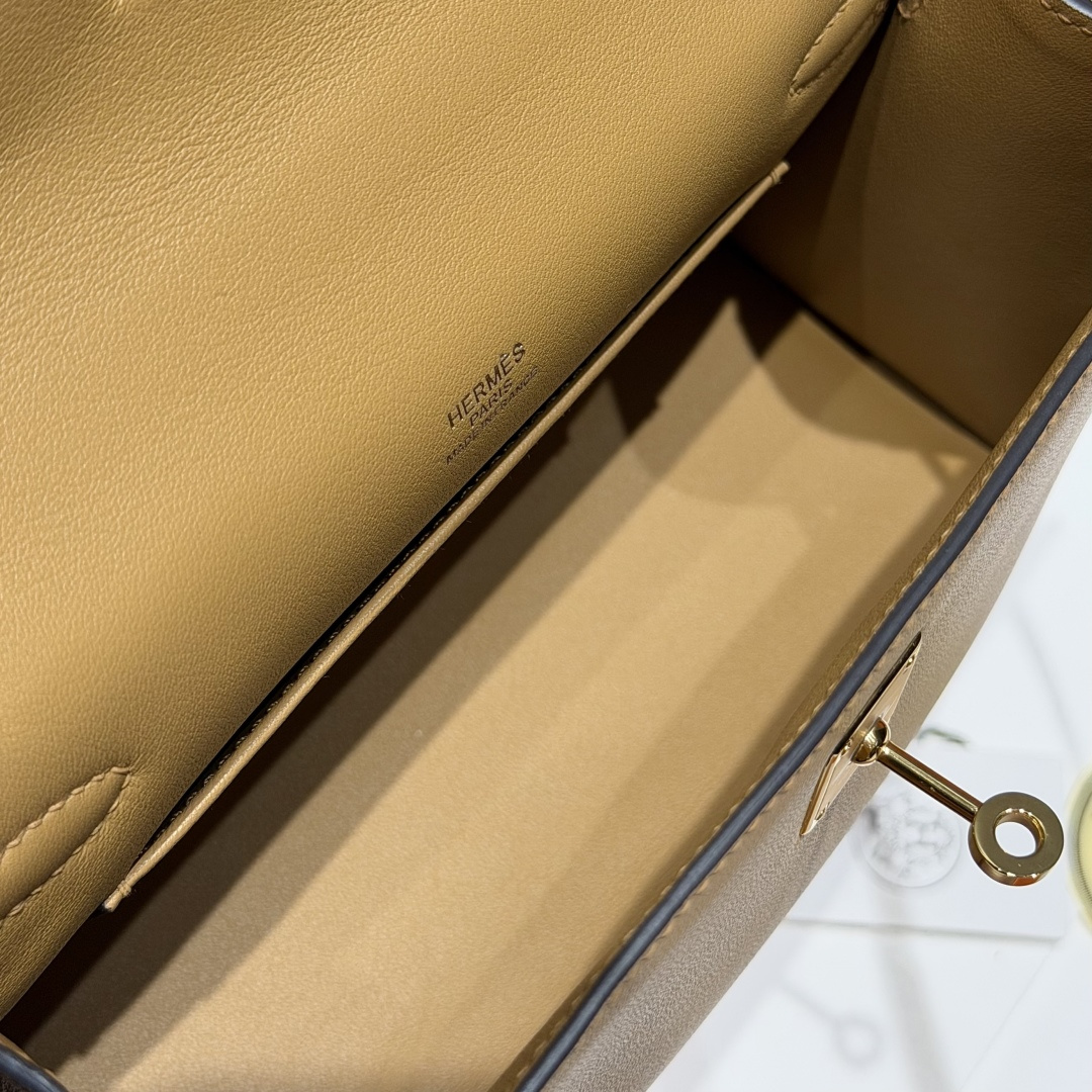 H**me5 Mini Kelly Pochette-Swift -22CM