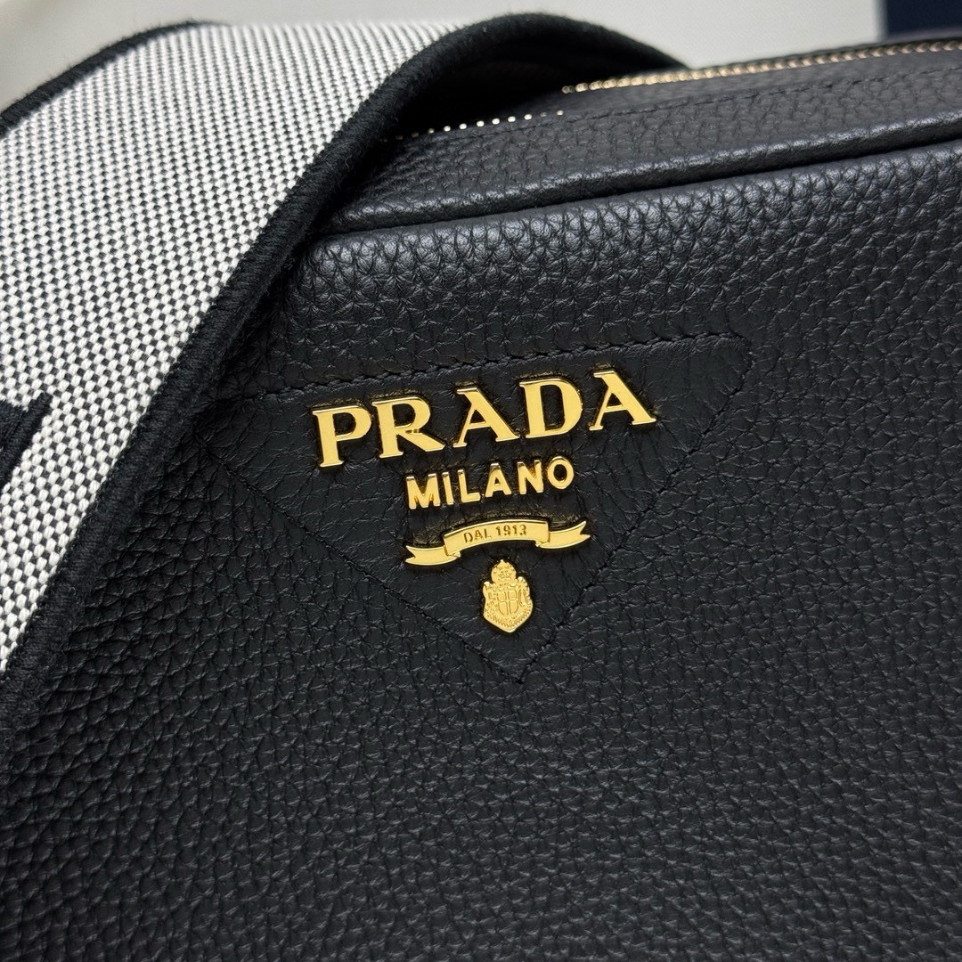 Pra*a Leather Shoulder Bag-1BH082-22*14*8CM