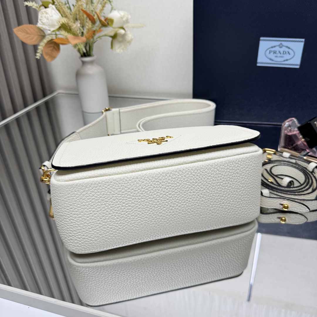 Pra*a 1BD314 Leather Shoulder Bag-23*18*9CM