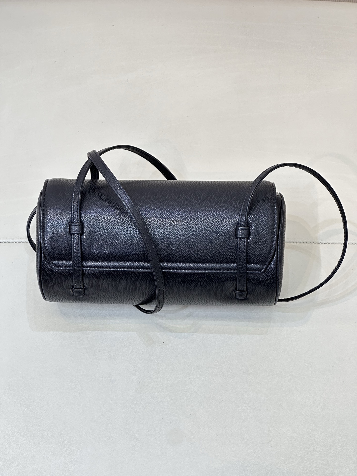 Ch@nel Shiny Caviar Preppy Coco Small Bowling Bag-20.5*10*10CM