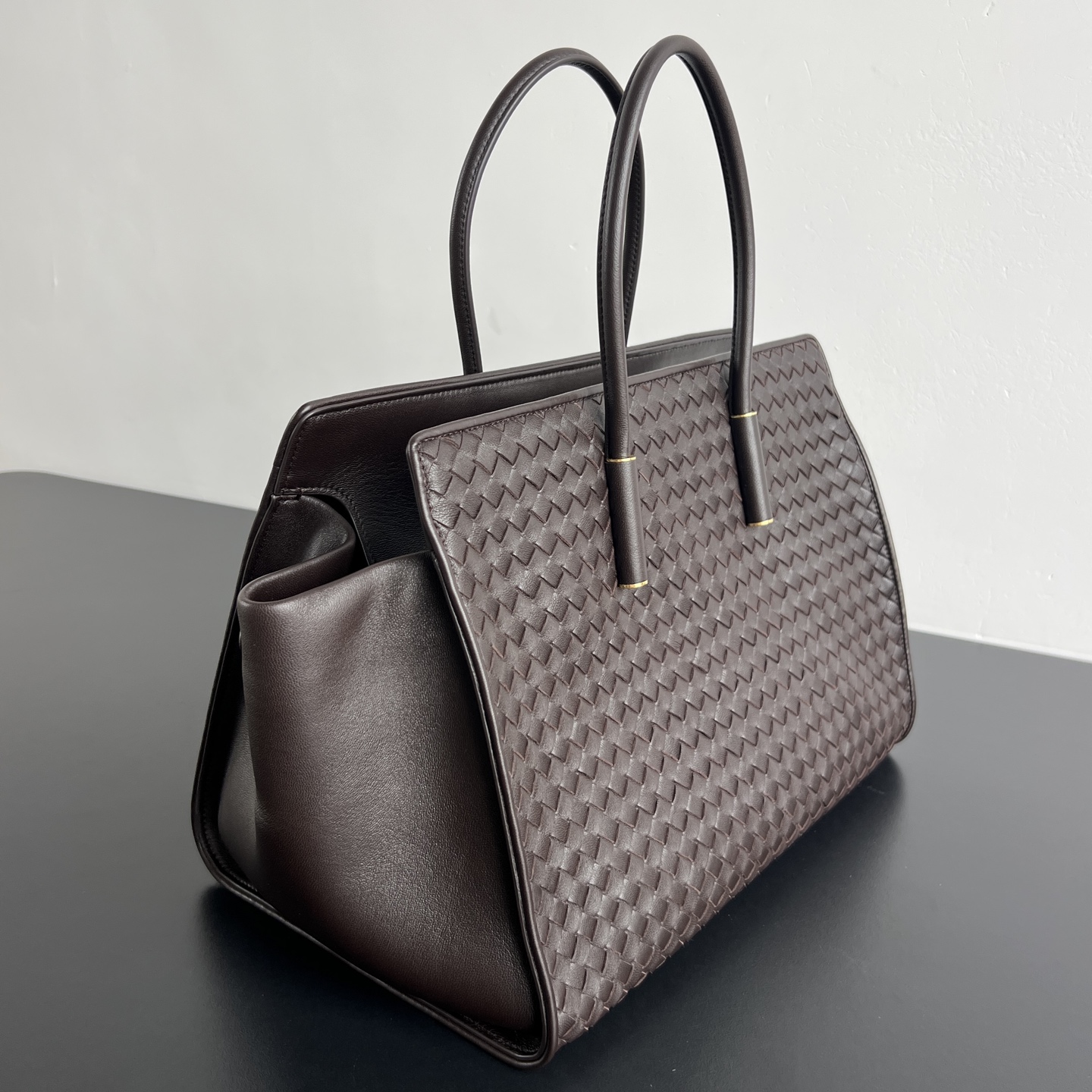 B0tt*ga Ven*ta Barbara Intrecciato Leather Tote-37x27x24CM
