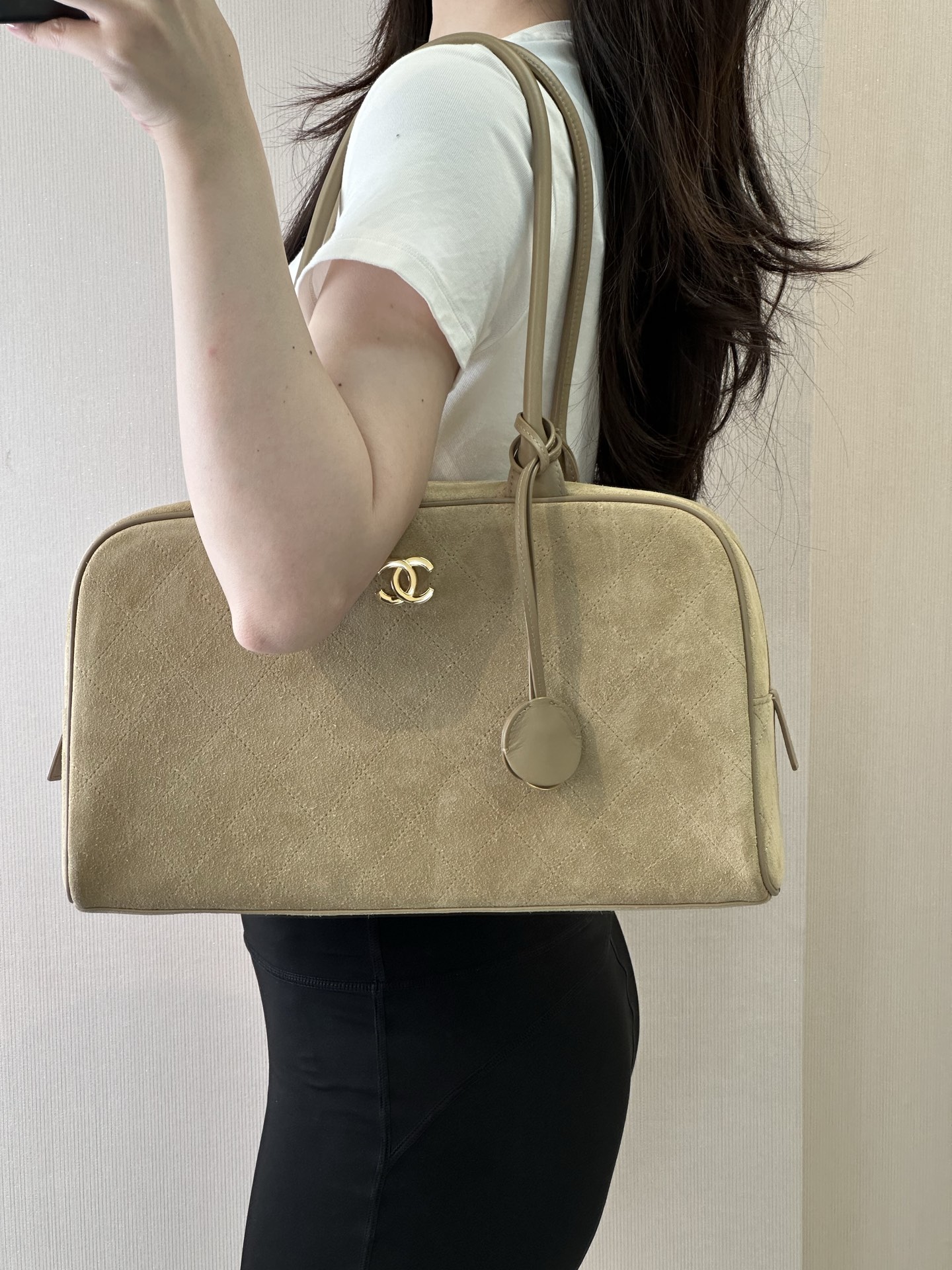 Ch@nel Bowling Bag-19*35.5*12.5CM