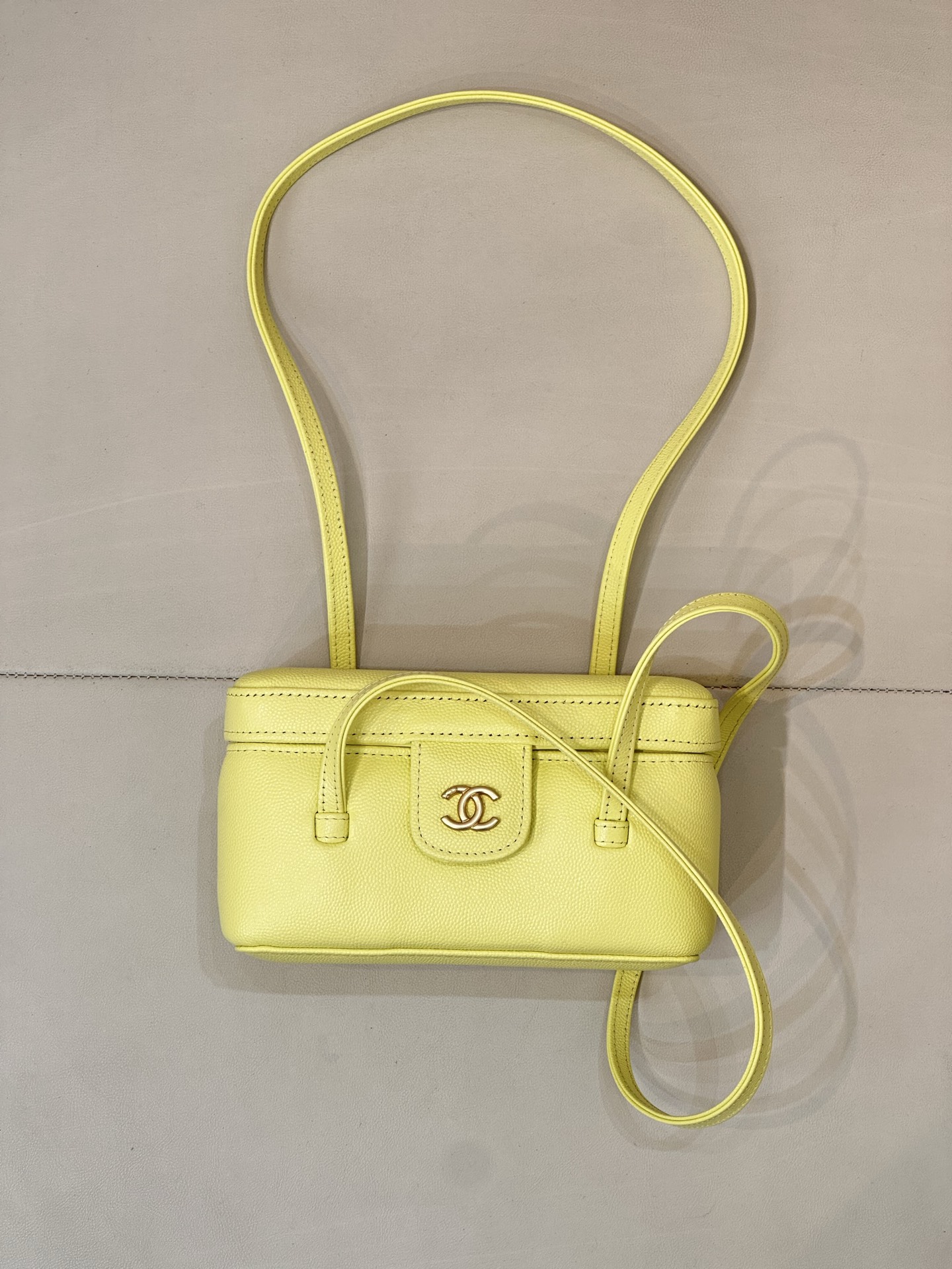 Ch@nel Long Vanity With Leather Strap-19CM
