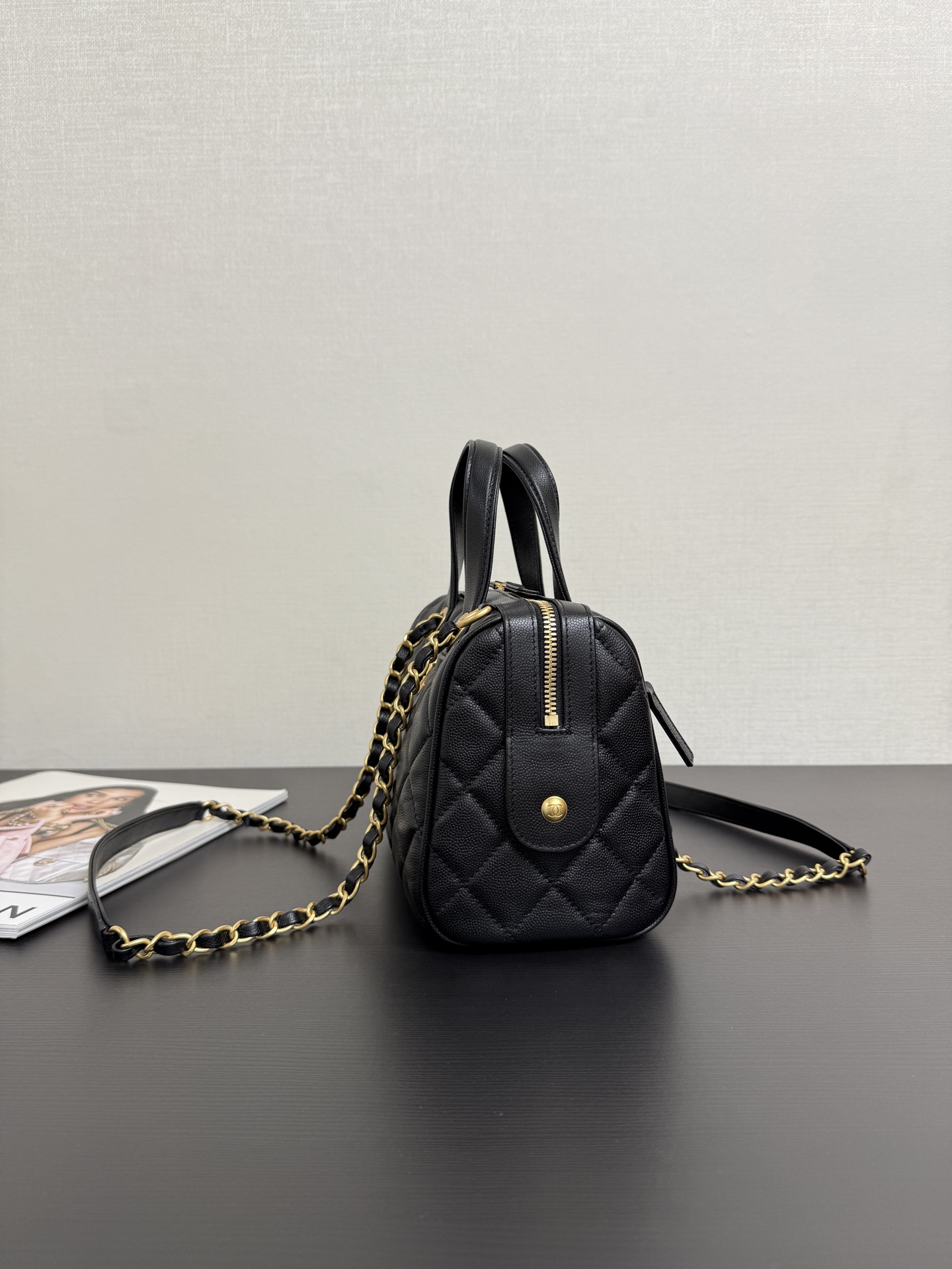 Ch@nel 25A Small Bowling Bag-21*17*13CM