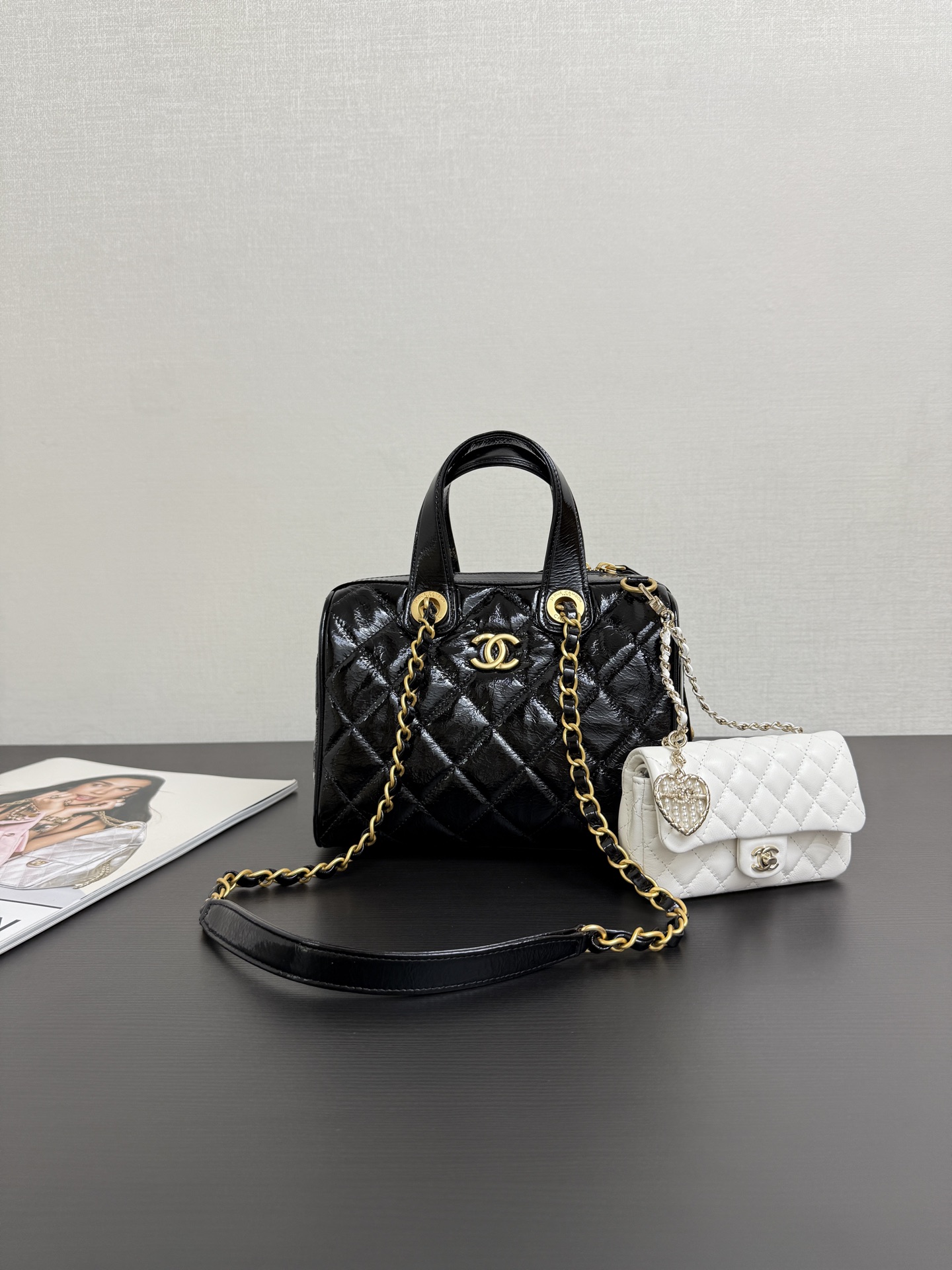 Ch@nel 25A Small Bowling Bag-21*17*13CM