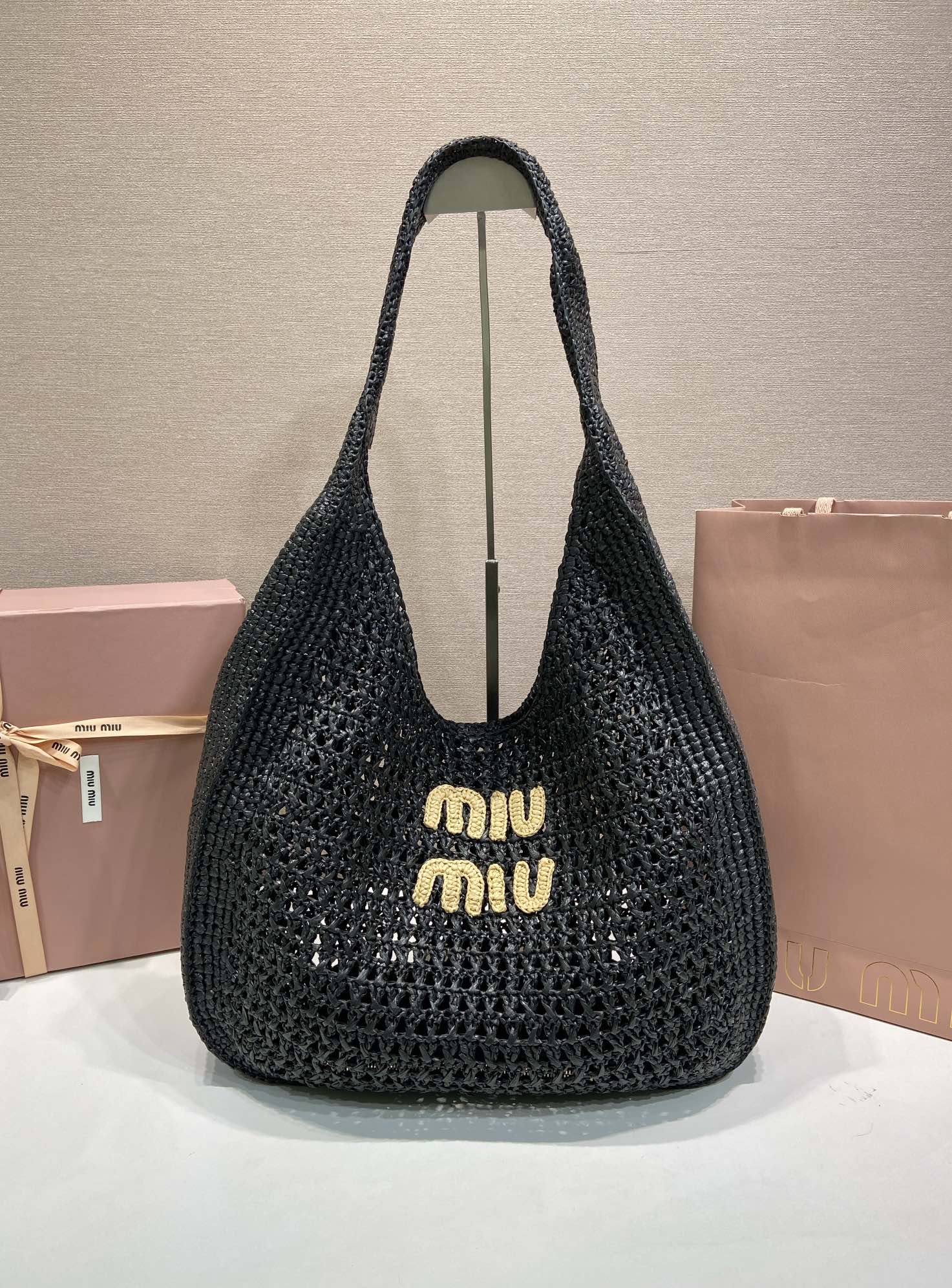 Miu Miu Crochet Hobo Bag-42.5*32*9CM