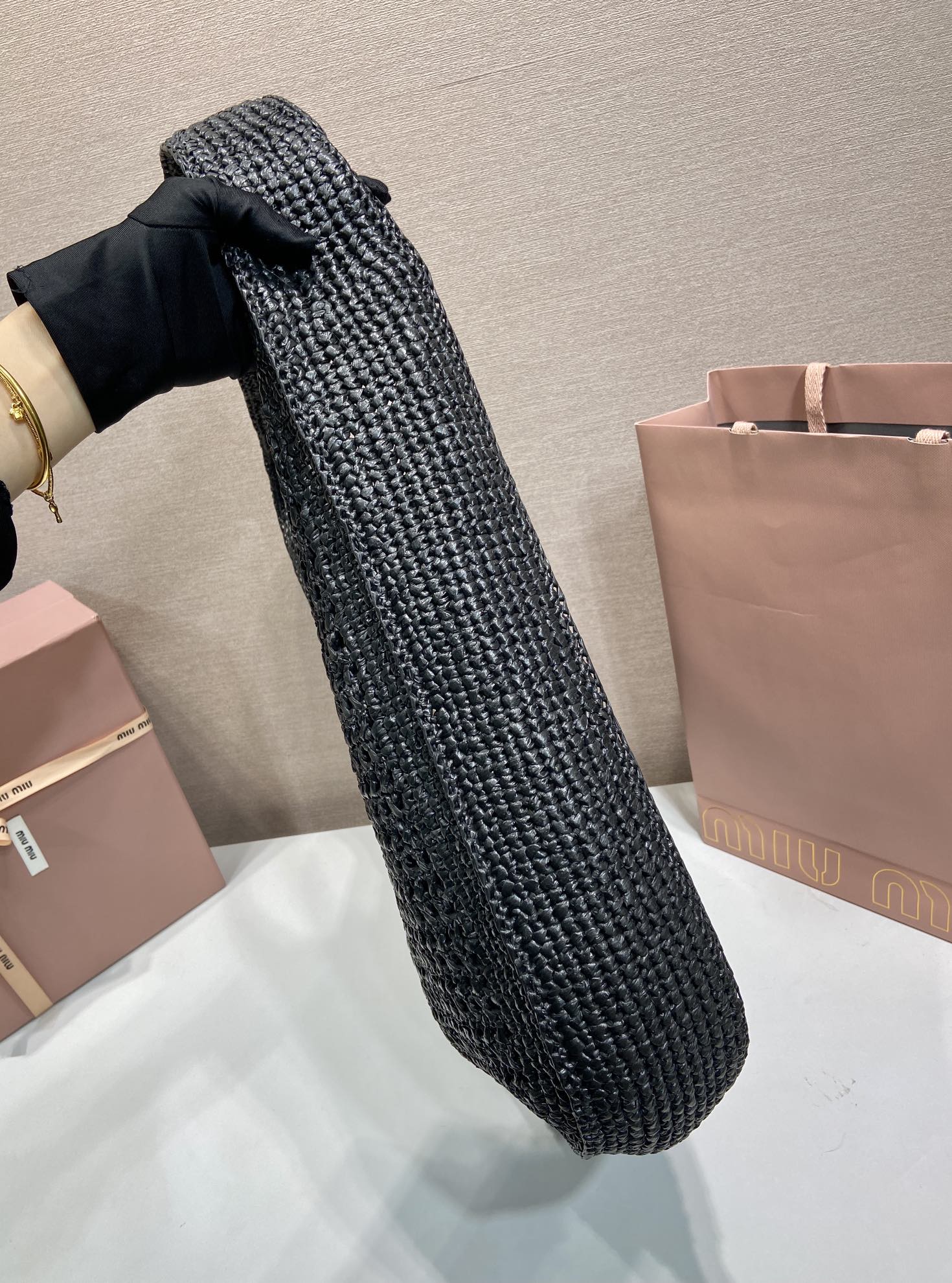 Miu Miu Crochet Hobo Bag-42.5*32*9CM