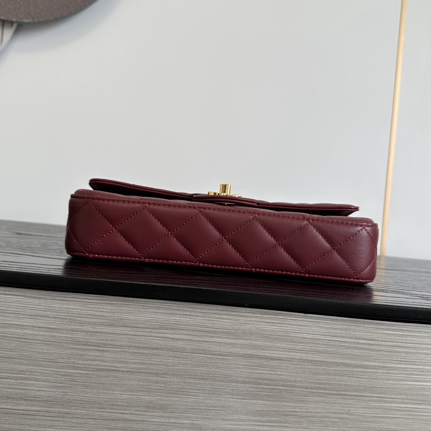 Ch@nel Leather Flap Shoulder Bag-10X25X5CM