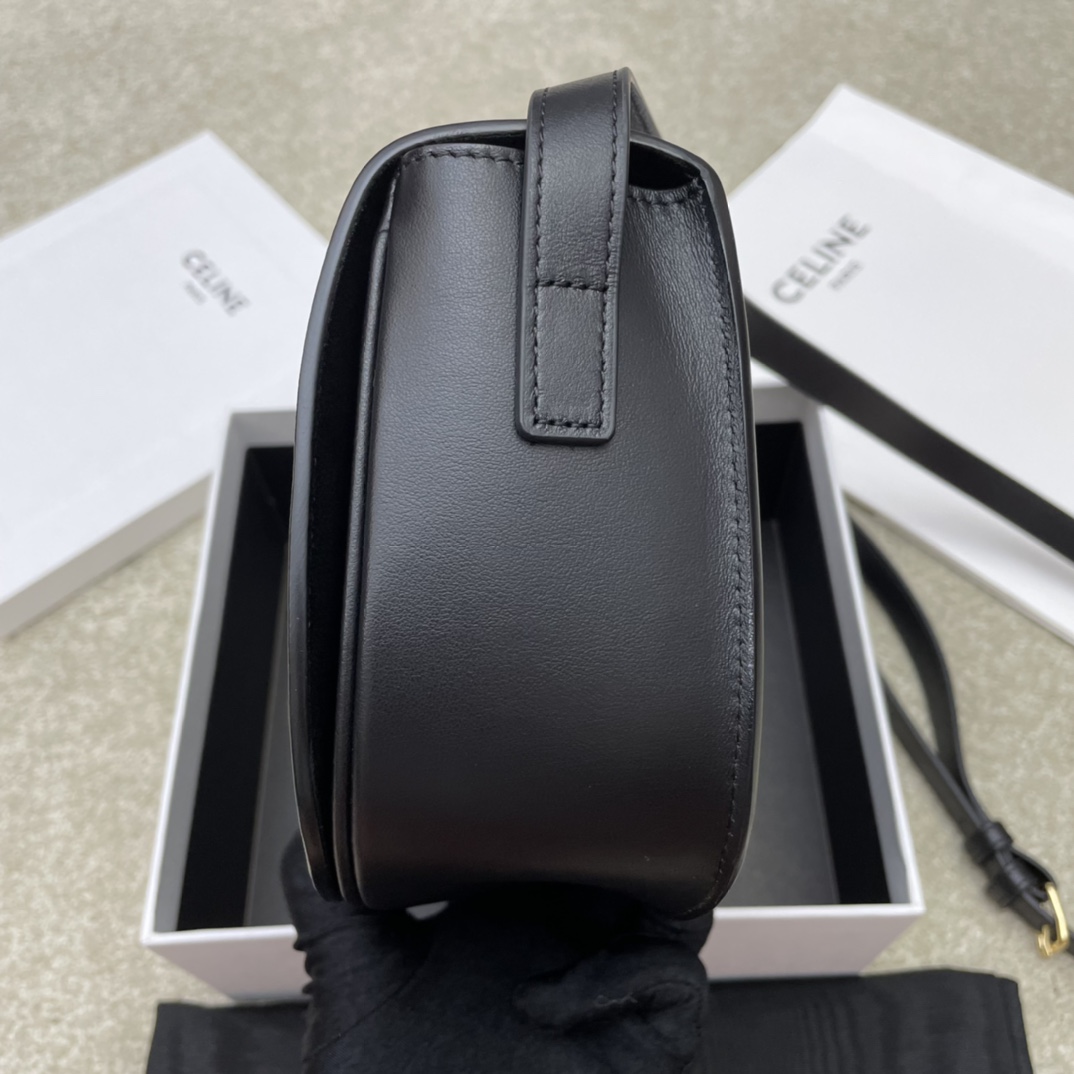 Ce**e folco cuir triomphe bag-18.5*15*7cm